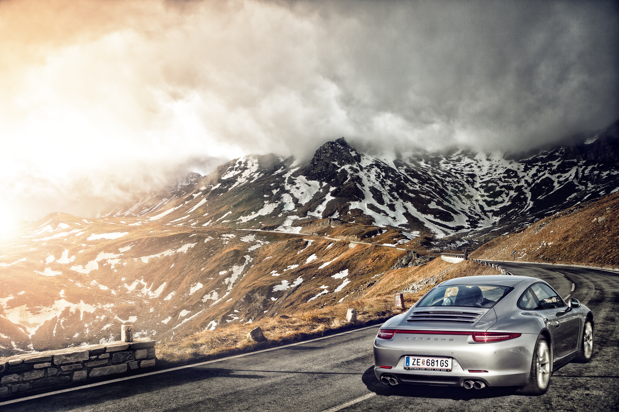 Bergfahrt mit Porsche 911 Carrera 4S