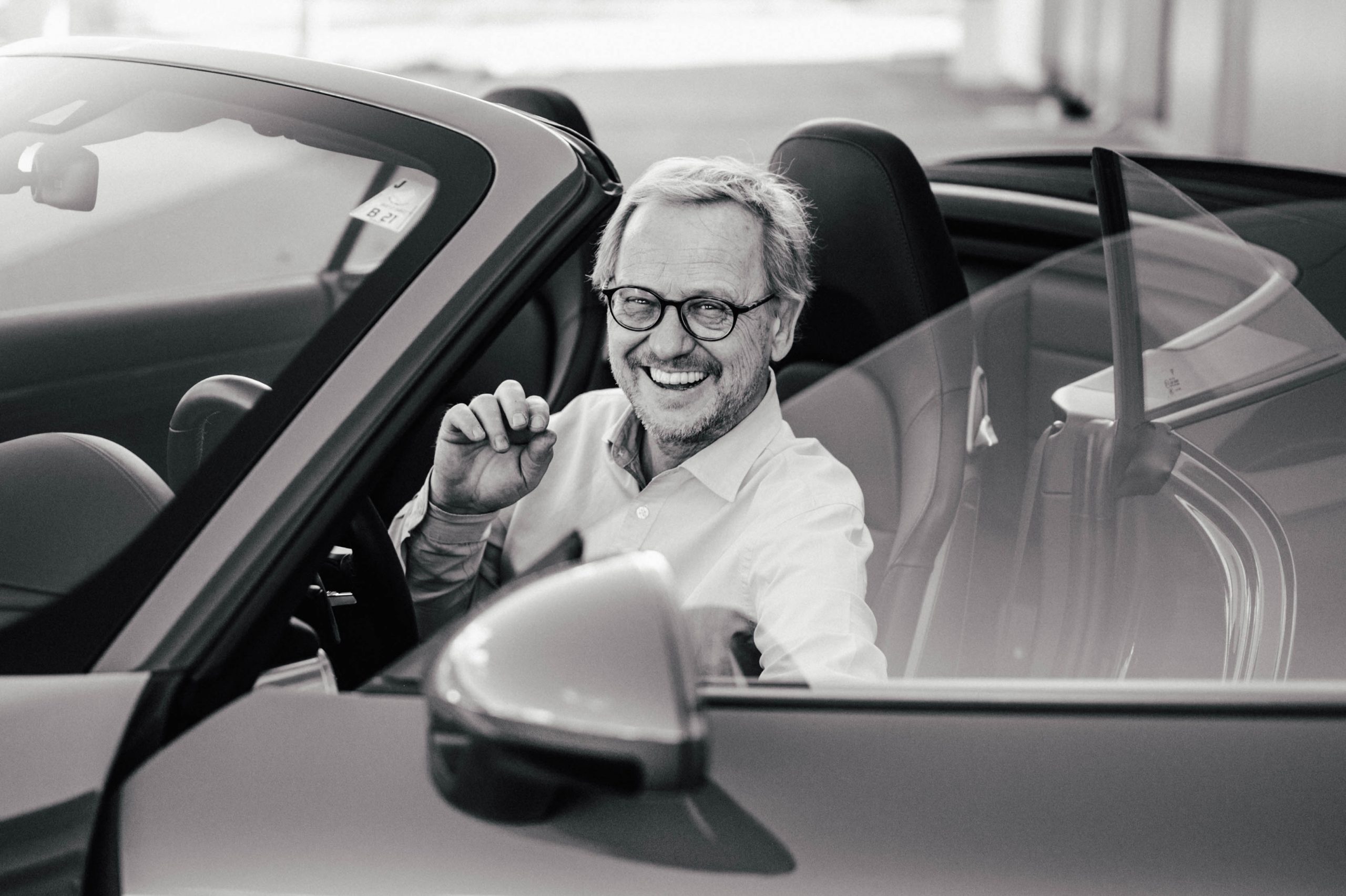Peter Scherer im Porsche